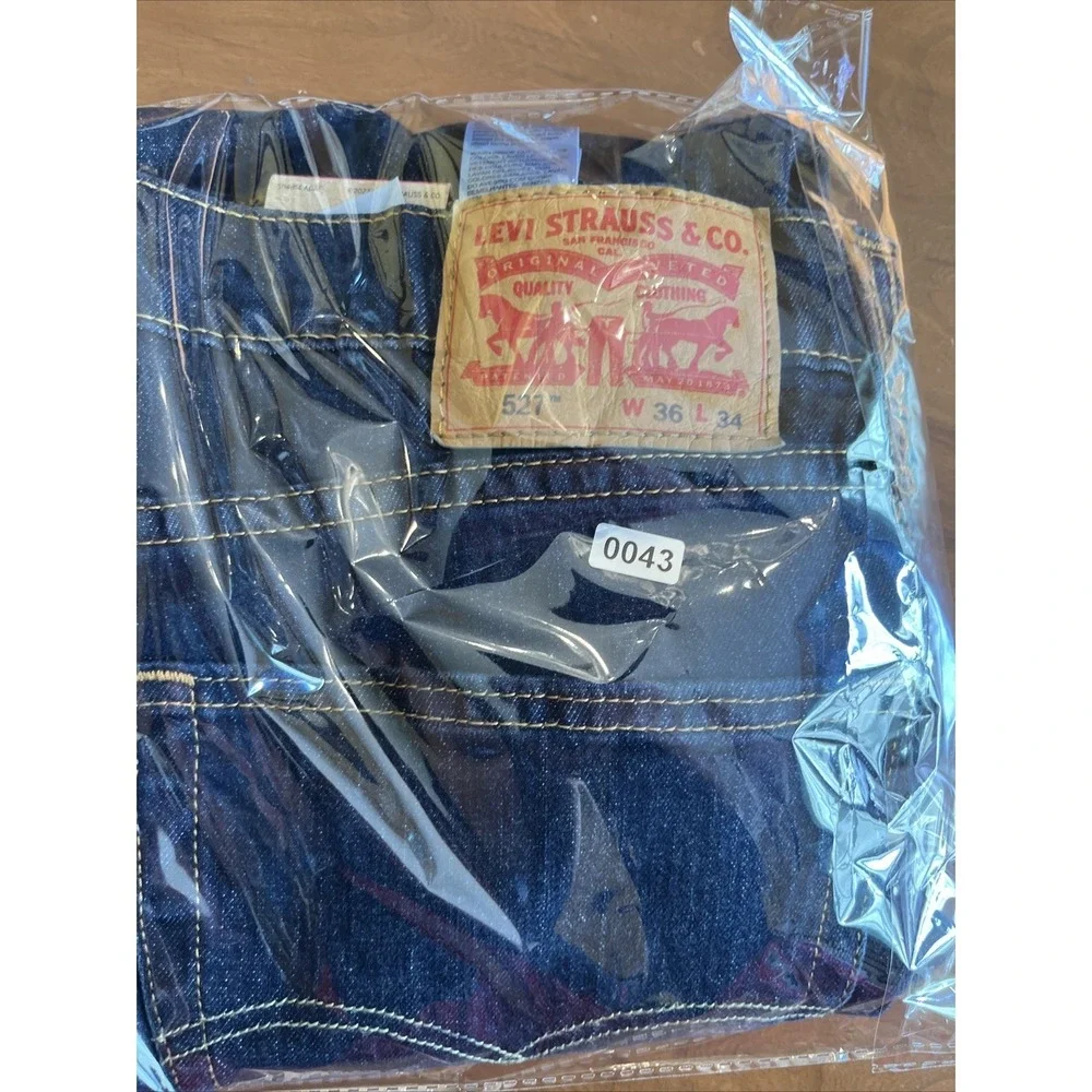 NWT Levi's 527 Slim Bootcut Jeans Men's 36x34 Dark Wash Stretch